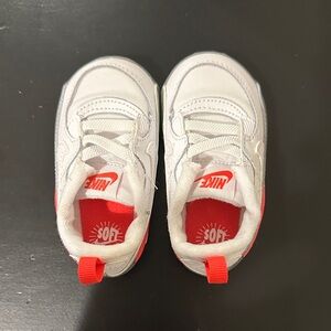 Nike Kids Red and White Sneakers